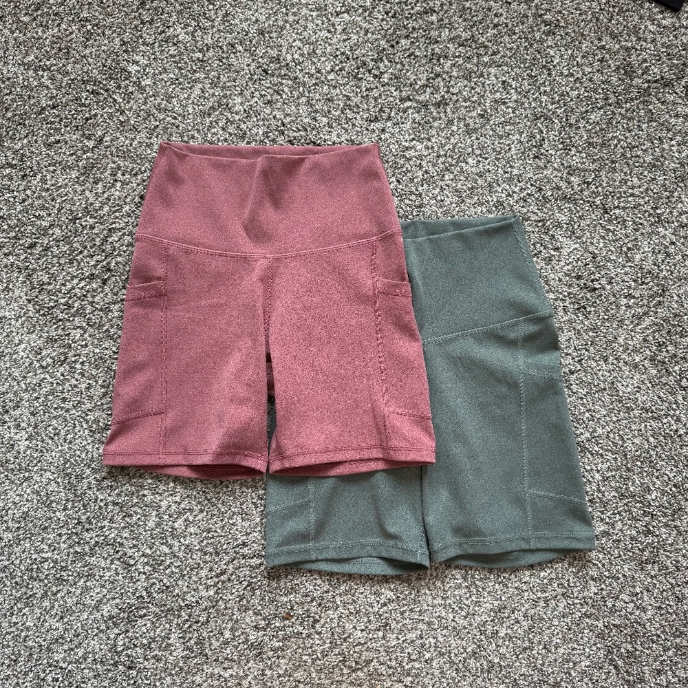 2 Pack Colorfulkoala High Rise Biker Shorts